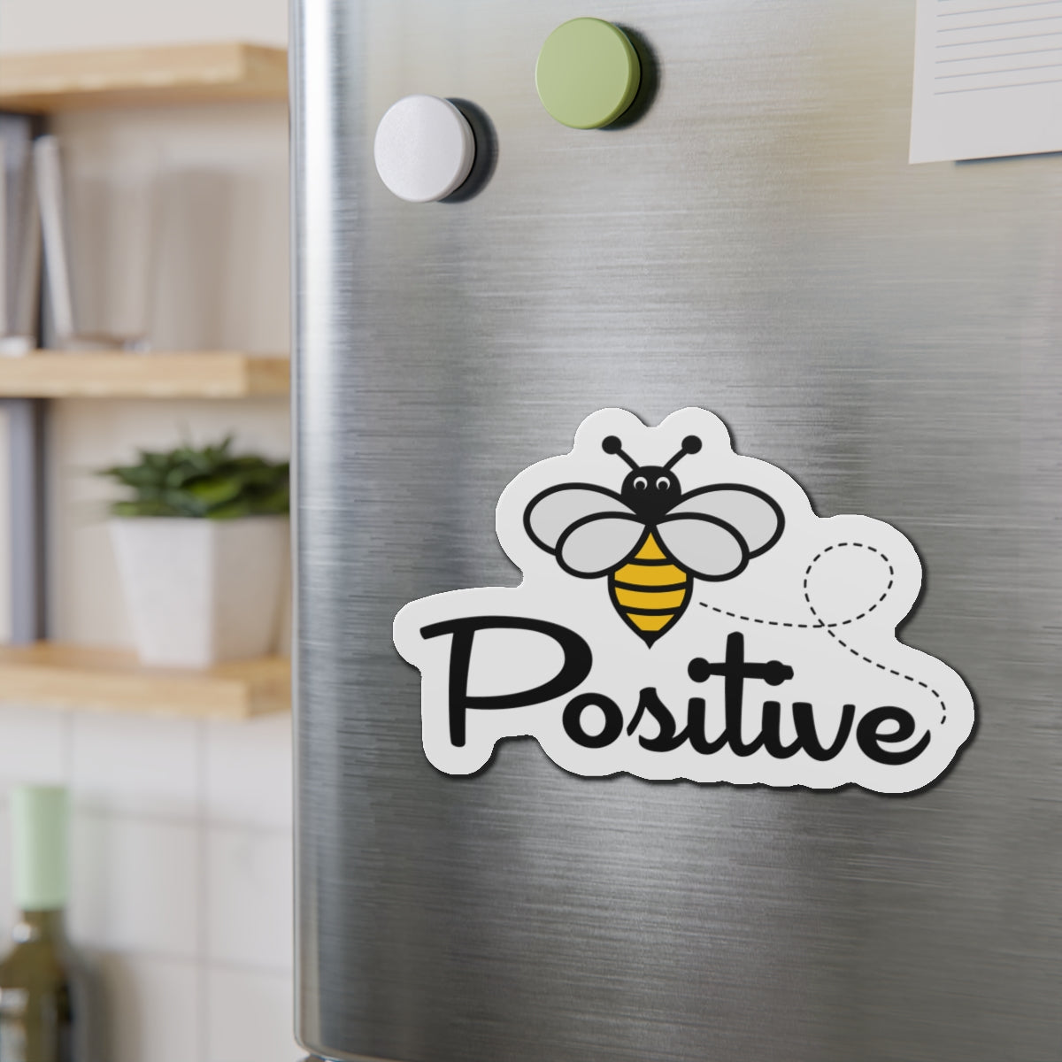 Bee Positive Die-Cut Magnets