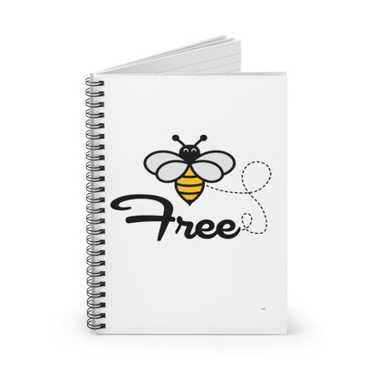 Bee Free Spiral Notebook - Ruled Line