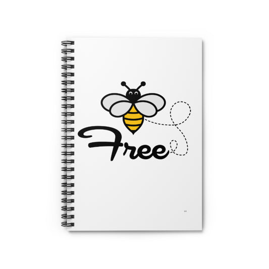 Bee Free Spiral Notebook - Ruled Line