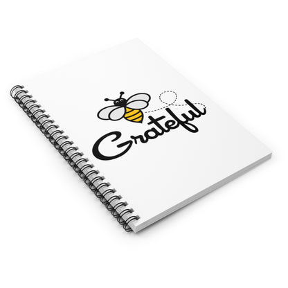 Bee Grateful Spiral Notebook - Ruled Line