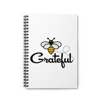 Bee Grateful Spiral Notebook - Ruled Line