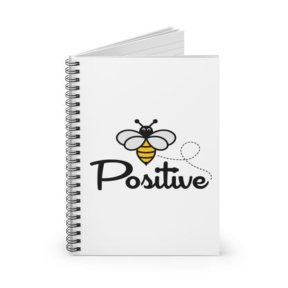 Bee Positive Spiral Notebook - Ruled Line