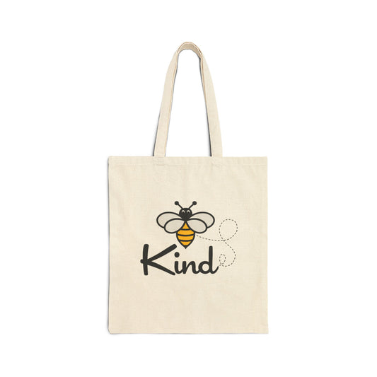 Bee Kind Cotton Canvas Tote Bag