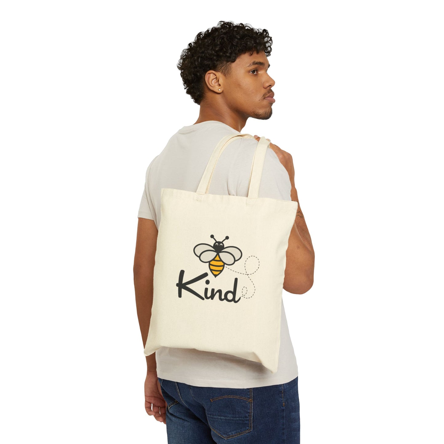 Bee Kind Cotton Canvas Tote Bag