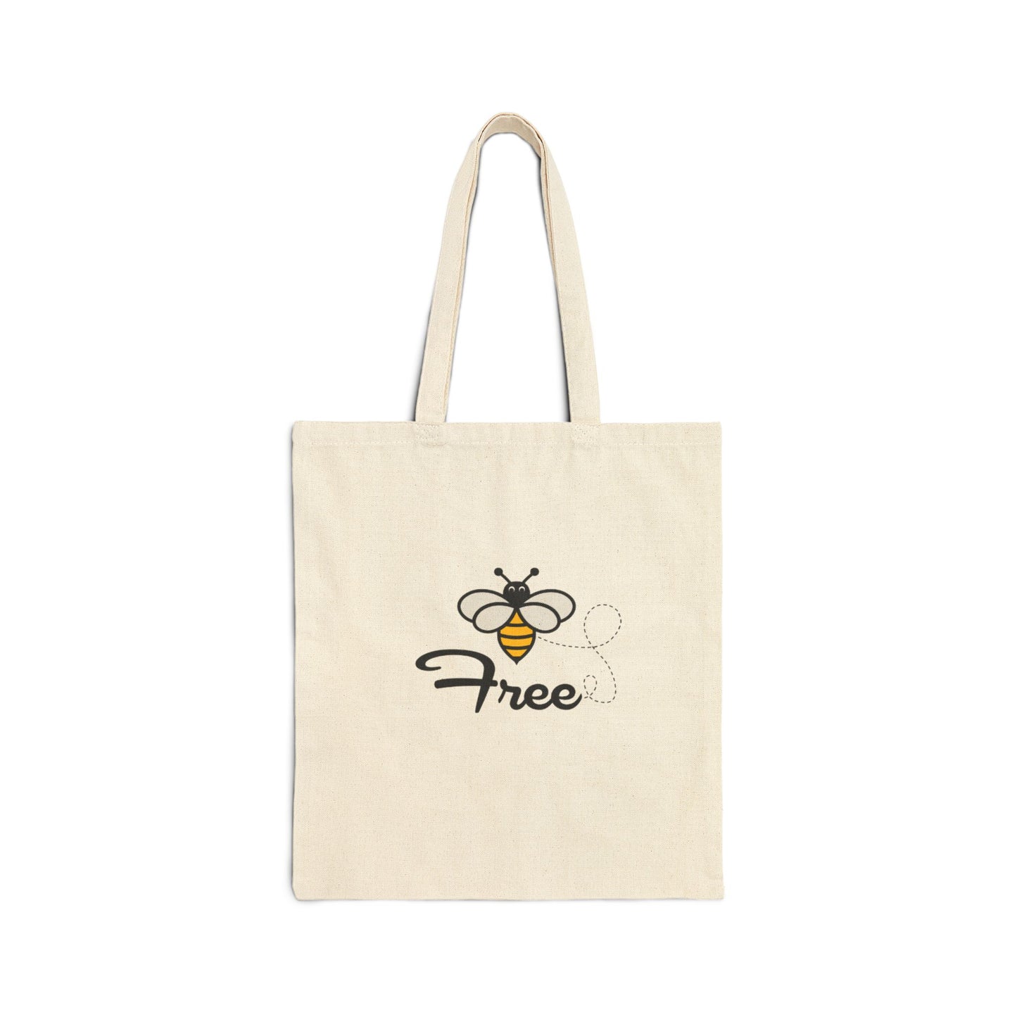 Bee Free Cotton Canvas Tote Bag