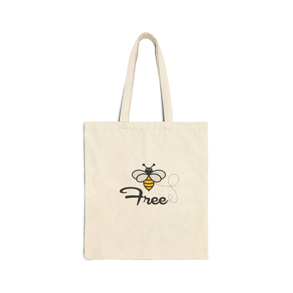 Bee Free Cotton Canvas Tote Bag