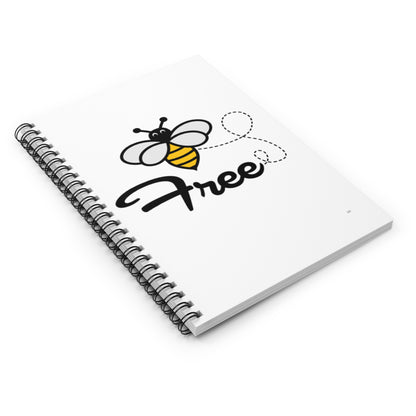 Bee Free Spiral Notebook - Ruled Line